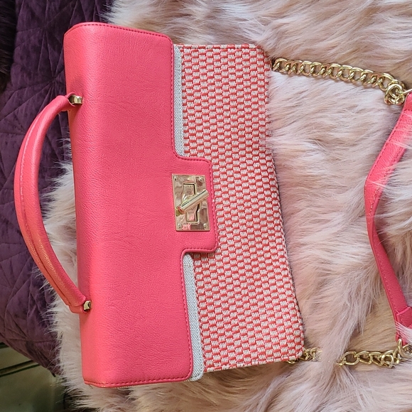 Olivia&Joy Coral and Beige Pocketbook - Picture 2 of 8